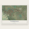 Castroville, Texas map print, the full design