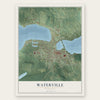 Waterville, Minnesota map print, the full design
