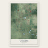 Carlyss, Louisiana map print, the full design