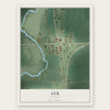 Ayr, Nebraska map print, the full design