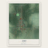 Amo, Indiana map print, the full design