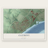 Claymont, Delaware map print, the full design