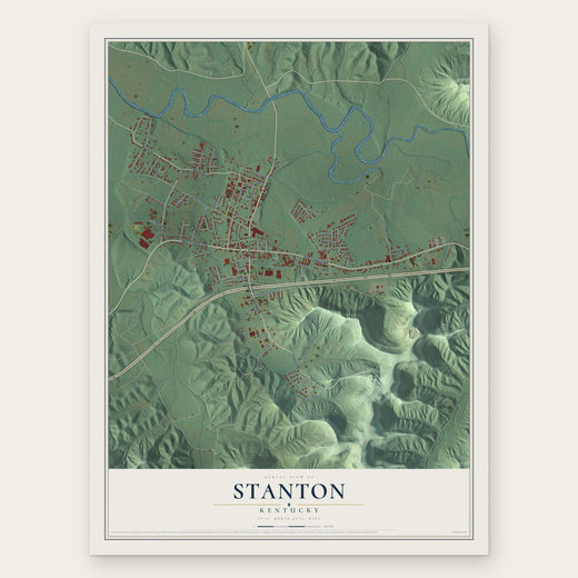 Stanton, Kentucky map print, the full design