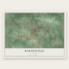 Barnesville, Georgia map print, the full design