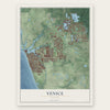 Venice, Florida map print, the full design