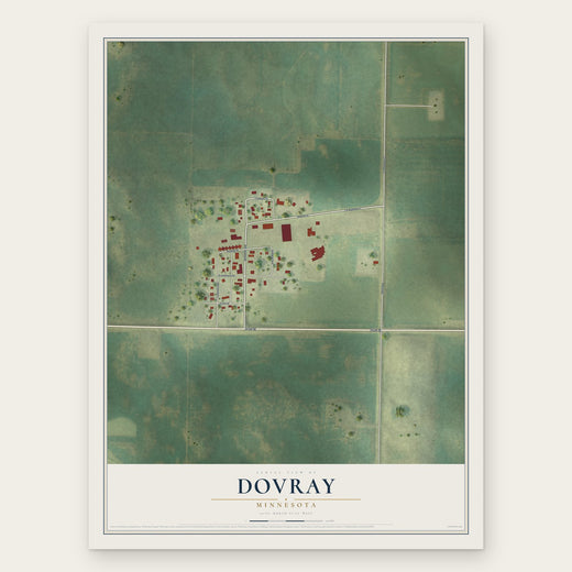 Dovray, Minnesota map print, the full design