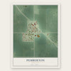 Pemberton, Minnesota map print, the full design