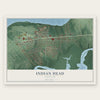 Indian Head, Maryland map print, the full design
