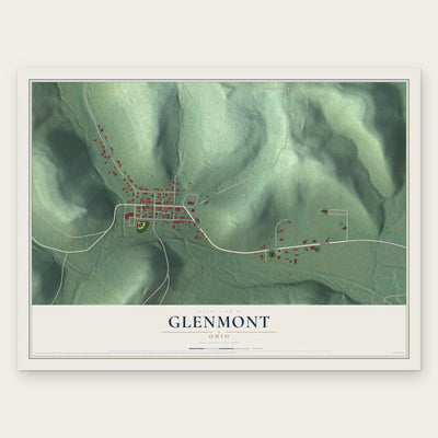 Glenmont, Ohio map print, the full design
