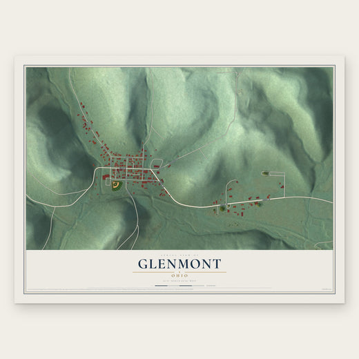 Glenmont, Ohio map print, the full design