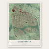 Greenbriar, Virginia map print, the full design