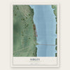 Sibley, North Dakota map print, the full design