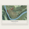 Versailles, Pennsylvania map print, the full design