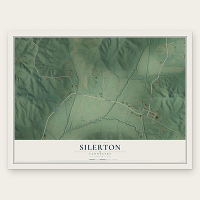Silerton, Tennessee map print, the full design