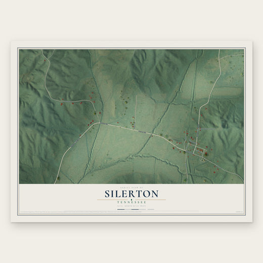 Silerton, Tennessee map print, the full design