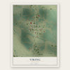 Viking, Minnesota map print, the full design