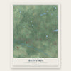 Bedford, Calhoun County, Michigan map print, the full design