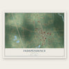 Independence, Louisiana map print, the full design