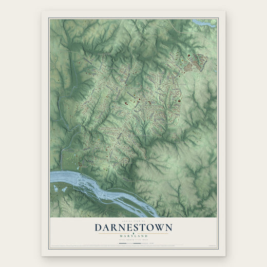 Darnestown, Maryland map print, the full design