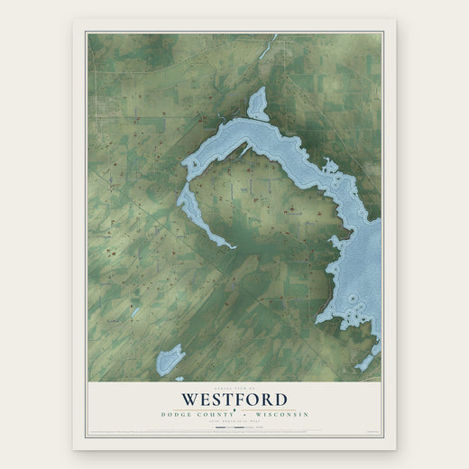Westford, Dodge County, Wisconsin map print, the full design