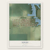 Tovey, Illinois map print, the full design