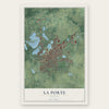 La Porte, Indiana map print, the full design