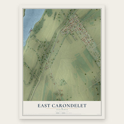 East Carondelet, Illinois map print, the full design