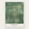 Richview, Illinois map print, the full design