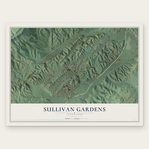 Sullivan Gardens, Tennessee map print, the full design