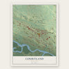 Courtland, Minnesota map print, the full design