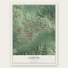 Curtis, Nebraska map print, the full design