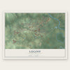 Lugoff, South Carolina map print, the full design