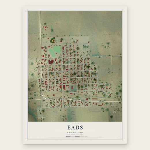 Eads, Colorado map print, the full design