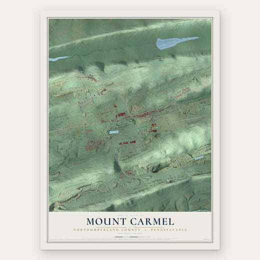 Mount Carmel, Northumberland County, Pennsylvania map print, the full design