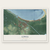Lewes, Delaware map print, the full design