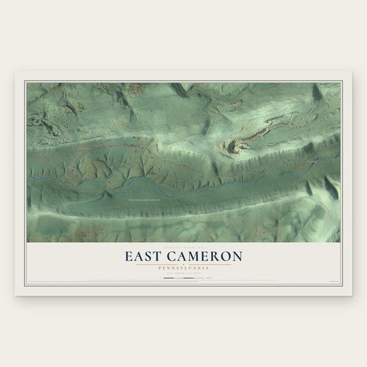 East Cameron, Pennsylvania map print, the full design