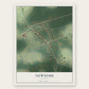 Newsoms, Virginia map print, the full design
