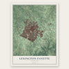Lexington-Fayette, Kentucky map print, the full design