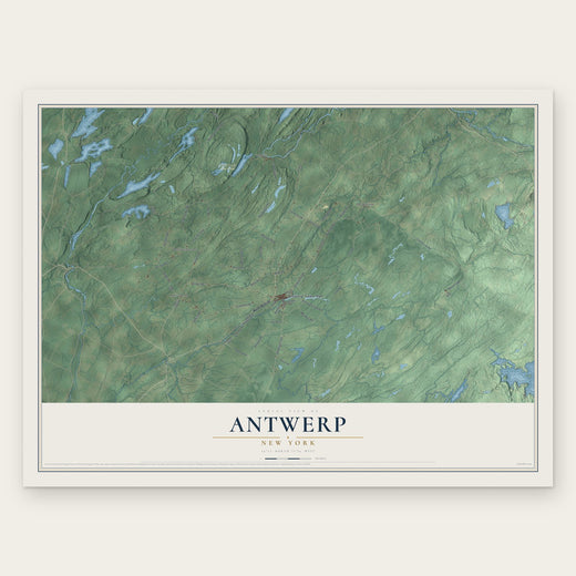 Antwerp, New York map print, the full design