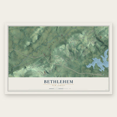 Bethlehem, New Jersey map print, the full design