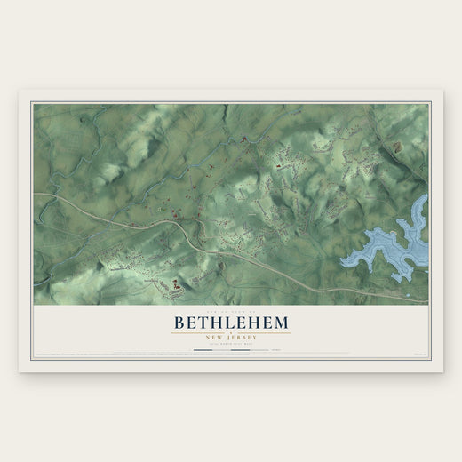 Bethlehem, New Jersey map print, the full design