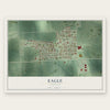 Eagle, Nebraska map print, the full design