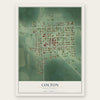 Colton, South Dakota map print, the full design