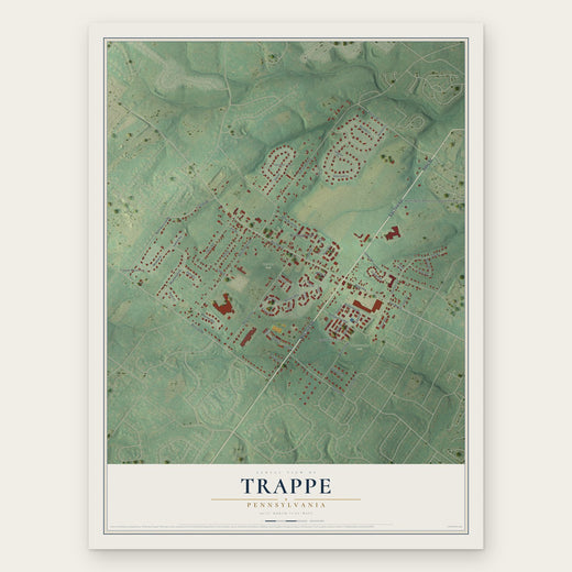 Trappe, Pennsylvania map print, the full design