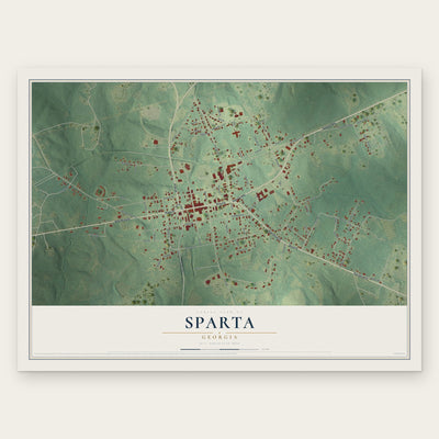 Sparta, Georgia map print, the full design