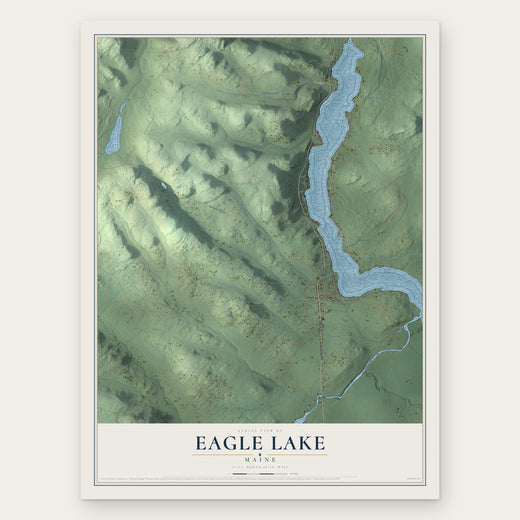 Eagle Lake, Maine map print, the full design