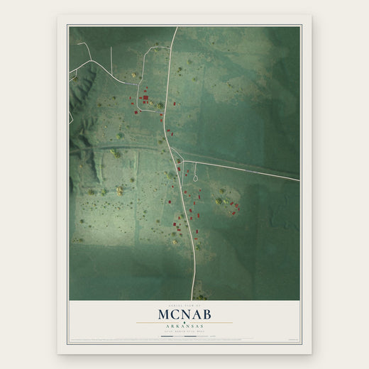 McNab, Arkansas map print, the full design