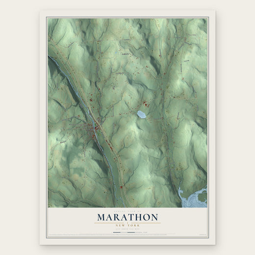 Marathon, New York map print, the full design