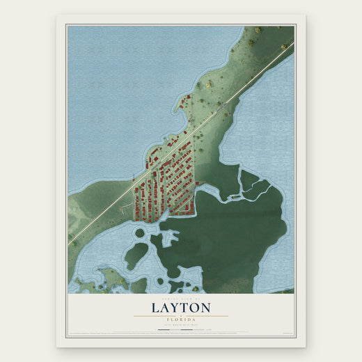 Layton, Florida map print, the full design