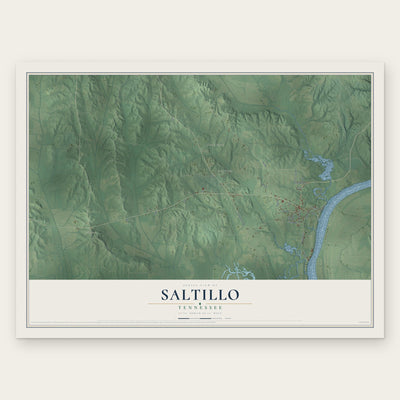 Saltillo, Tennessee map print, the full design